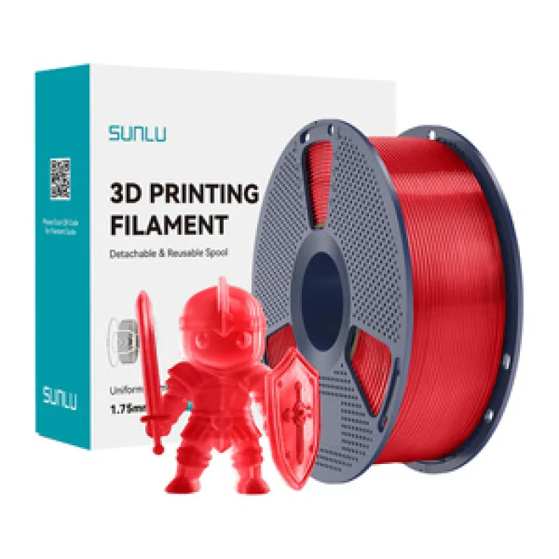Sunlu PLA+ filament (läbipaistev punane) universaalne