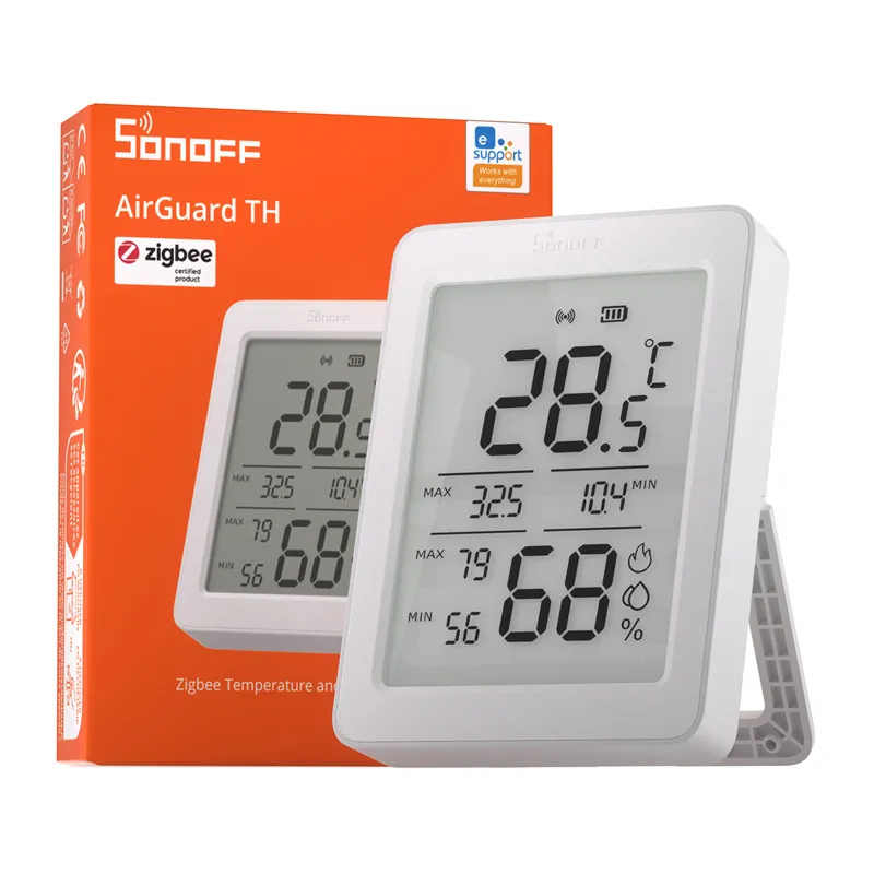 Sonoff AirGuard TH SNZB-02DR2 ZigBee LCD Temperatuuri ja Niiskuse Sensor Universaalne