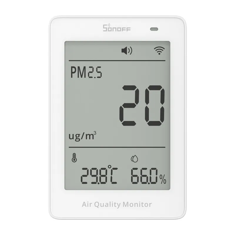 Sonoff AirGuard PM2.5 SAWF-07P WiFi LCD Õhukvaliteedi Monitor universaalne