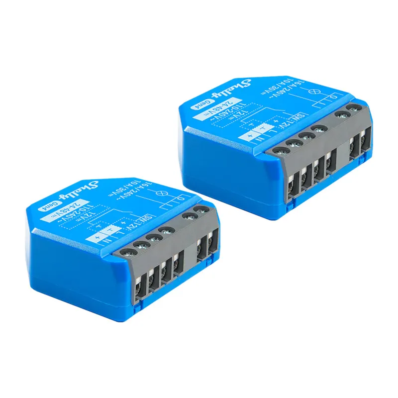 Komplekt 2 Shelly 1 Gen4 Zigbee/Matter kontrollerit universaalne
