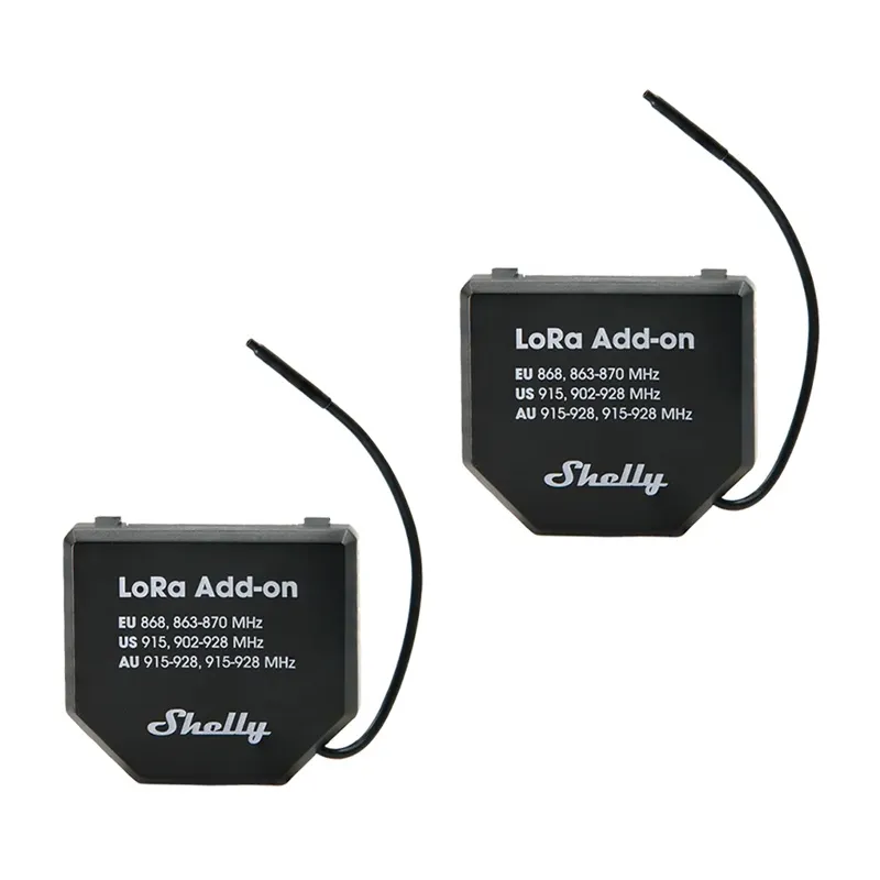 Komplekt 2 EU868 releed gen.3/4 Shelly LoRa Add-on universaalne