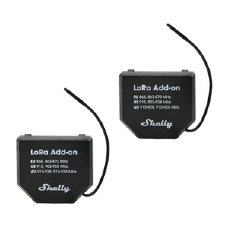 Komplekt 2 EU868 releed gen.3/4 Shelly LoRa Add-on universaalne