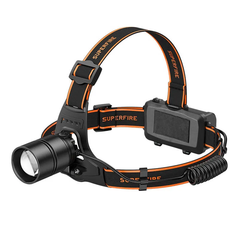Superfire HL71 pealamp, 500 lm, USB, 5 režiimi universaalne