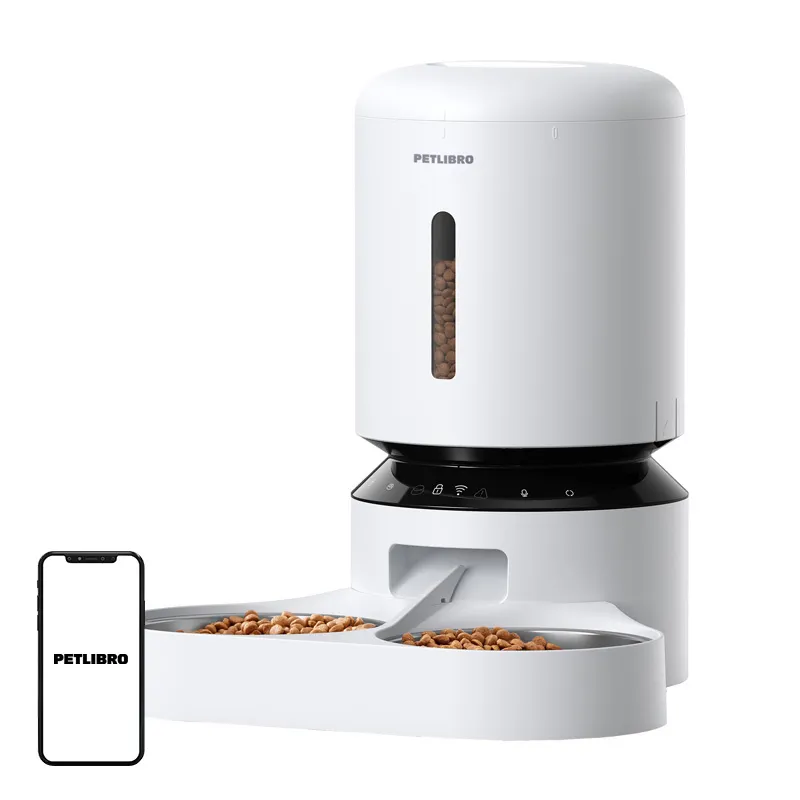 Petlibro Granary toidujagaja topeltkausiga, Wifi, 5L (valge) universaalne