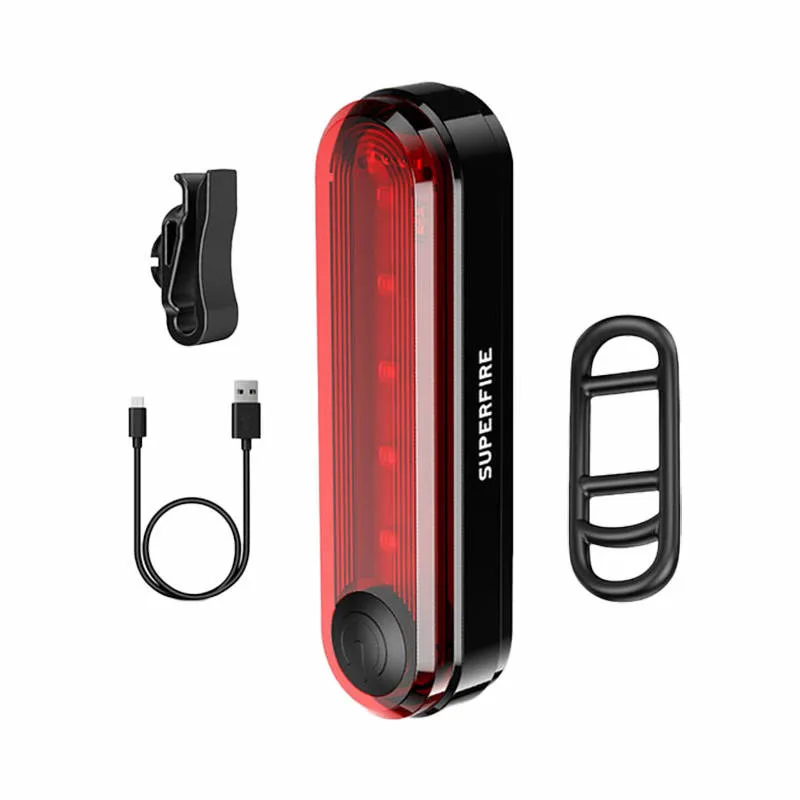 Superfire BTL01 tagumine jalgrattatuli, USB, 230mAh universaalne