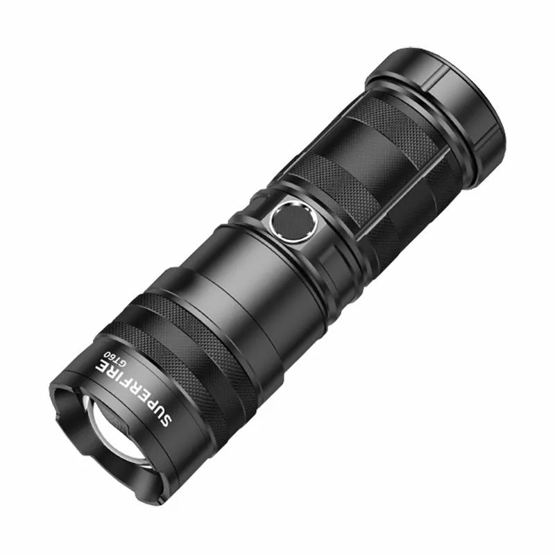 Superfire GT60 taskulamp - 2600 lm, 2 režiimi, USB-C universaalne