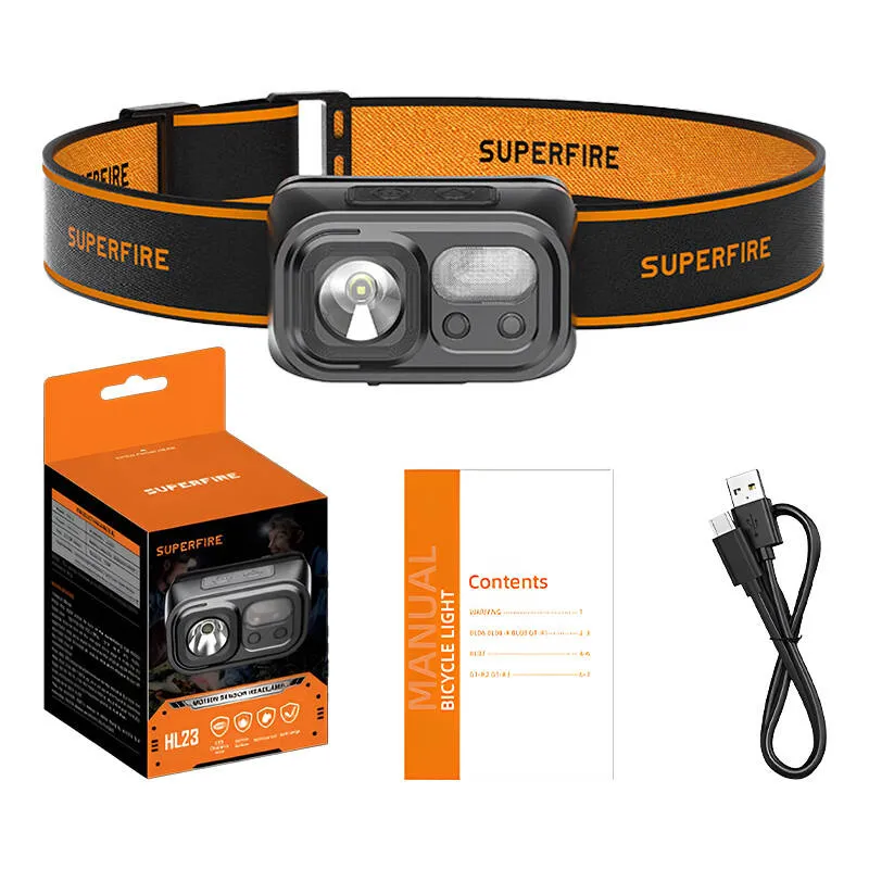 Superfire HL23 pealamp, 220 lm, USB-C, universaalne powerbank