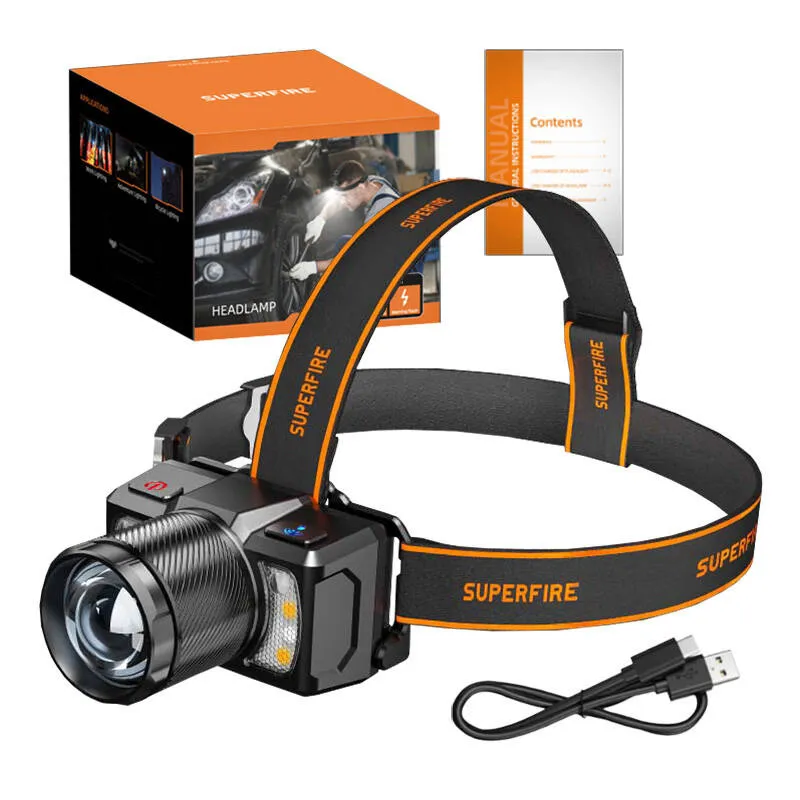 Esilamp Superfire HL25, 700lm, USB-C universaalne