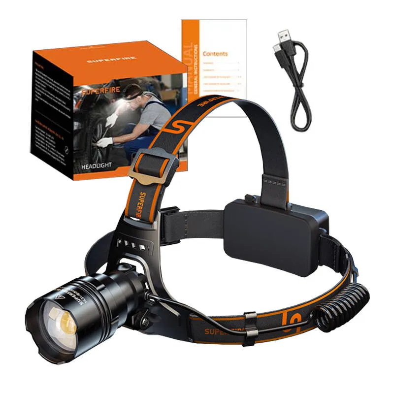 Superfire HL31 Esilamp, Type-C universaal