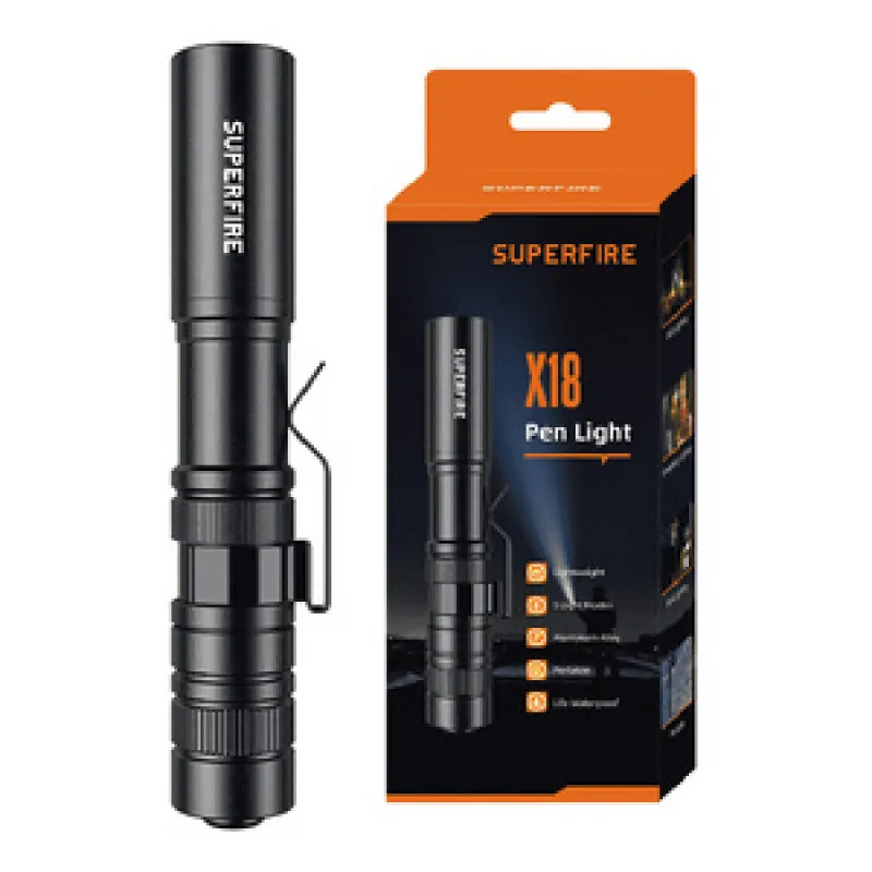 Superfire X18 taskulamp, 55 lm, 5 W, 5 režiimi, 38 m universaalne