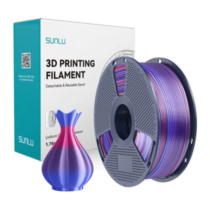 Sunlu PLA+ Silk Filament (Rainbow 02) universaalne