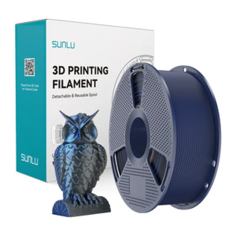 Sunlu PLA+ Silk Topeltvärviline filament (Must ja Sinine) universaalne