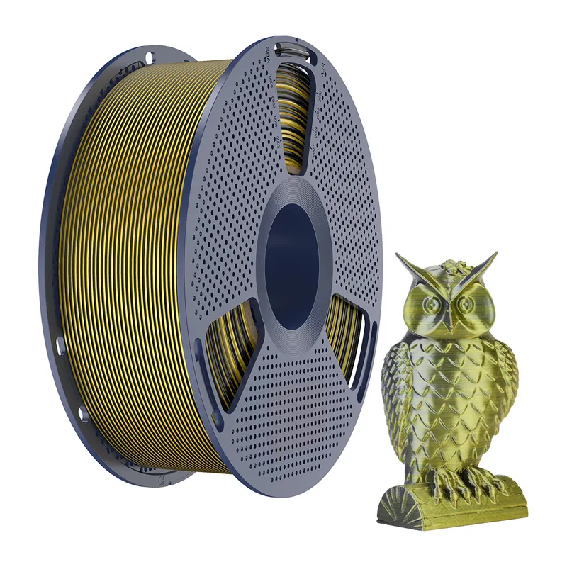 Sunlu PLA+ Silk Topeltvärviline filament (Must ja Kuld) universaalne