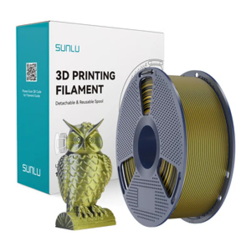 Sunlu PLA+ Silk Topeltvärviline filament (Must ja Kuld) universaalne