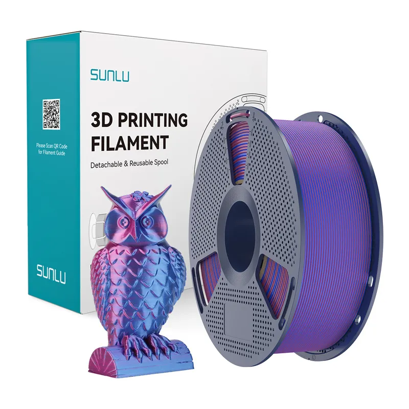 Sunlu PLA+ Silk Topeltvärviline filament (Punane ja Sinine) universaalne