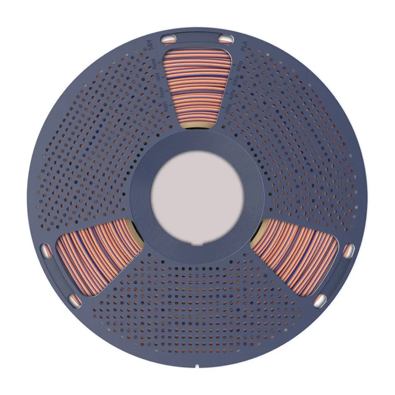 Sunlu PLA+ Silk Tri-Color Filament (oranž, sinine ja roheline) universaalne