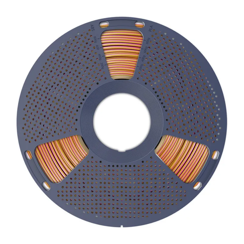 Sunlu PLA+ Silk Tri-Color Filament (punane, kollane ja sinine) universaalne