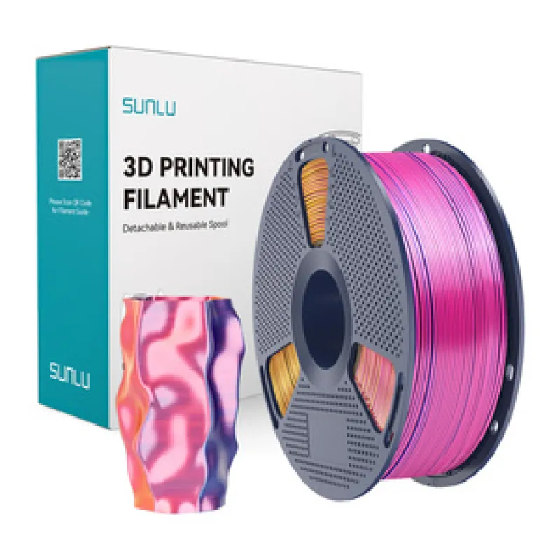 Sunlu PLA+ Silk Tri-Color Filament (punane, kollane ja sinine) universaalne