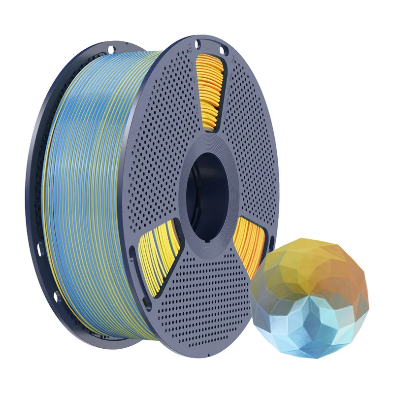 Sunlu PLA+ Silk Forth-Color Filament (sinine-lilla-oranž-kollane) universaal