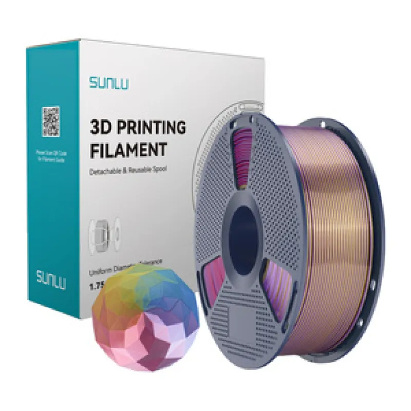 Sunlu PLA+ Silk Forth-Color Filament (sinine-lilla-punane-kuld) universaal
