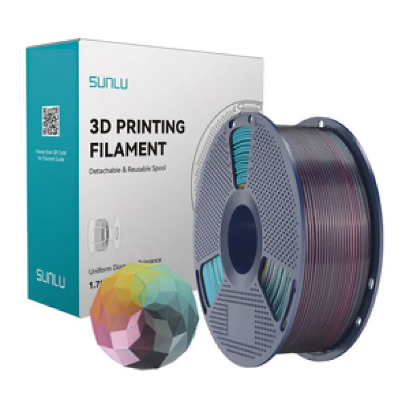 Sunlu PLA+ Silk Forth-Color Filament (punane-kollane-roheline-must) universaalne