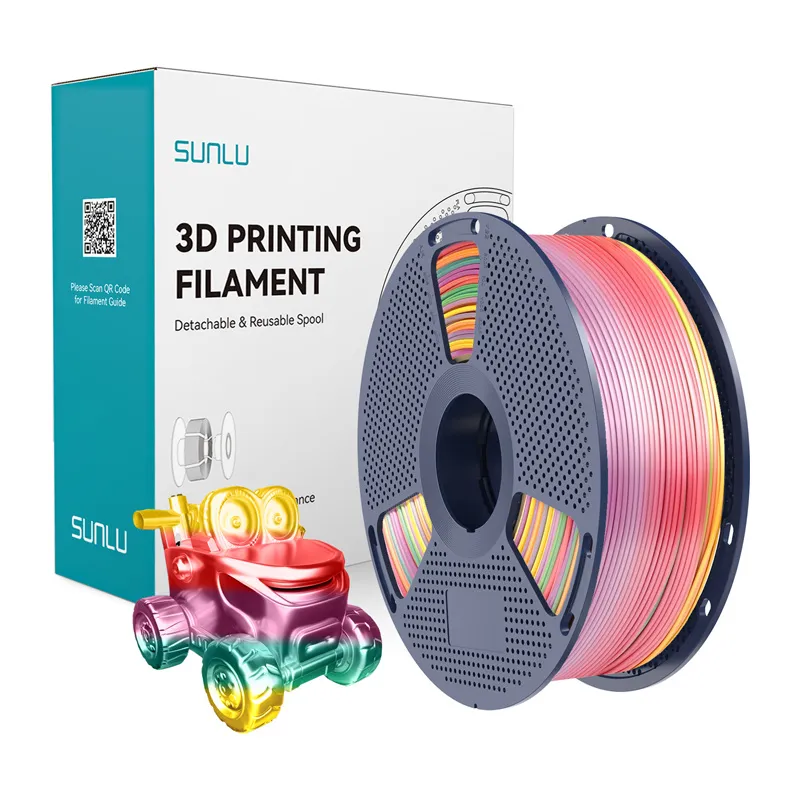 Sunlu PLA+ Silk Filament (Rainbow 01) universaalne