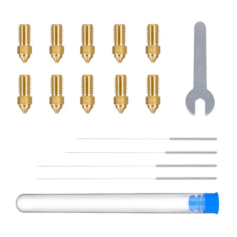 ELEGOO Neptune 4 / 4 Pro messinguklaasid komplekt (0,2 mm x2, 0,4 mm x4, 0,6 mm x2, 0,8 mm x2) universaal