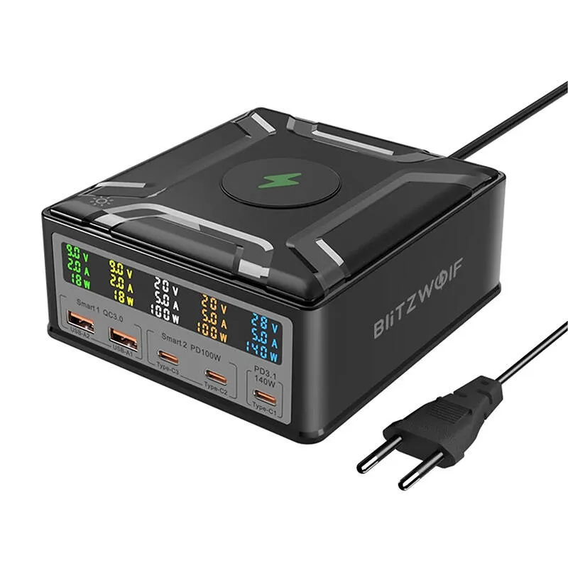 Seinalaadija Blitzwolf BW-S26 250W (must) universaalne
