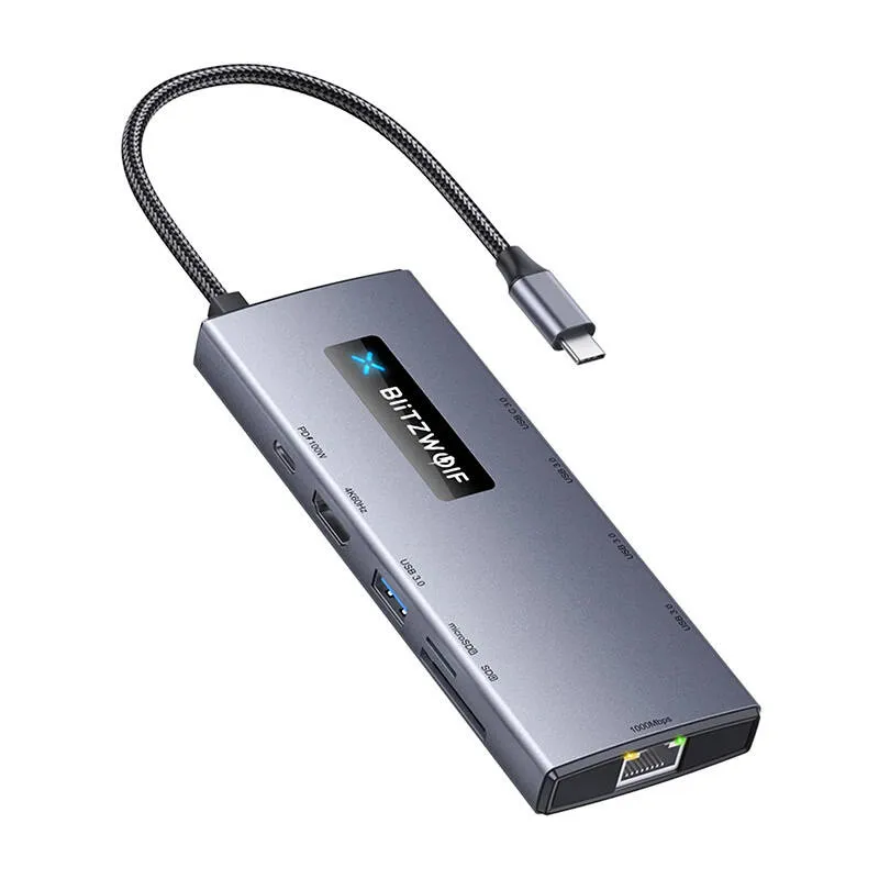 Adapter 10-in-1 HUB Blitzwolf BW-NEW TH8 universaalne