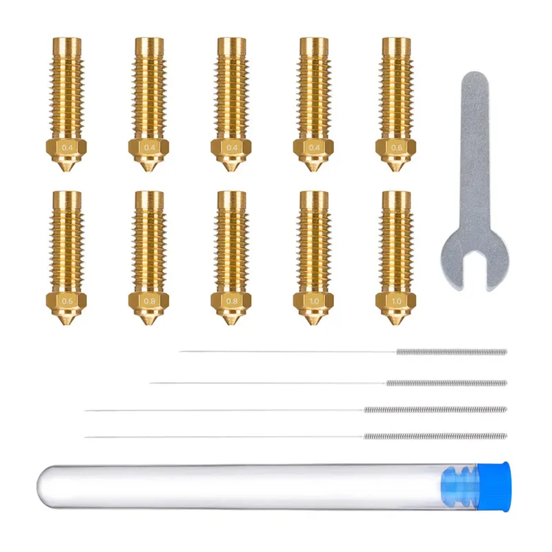 ELEGOO Neptune 4 Plus / 4 Max Messingpadrunite komplekt (0,4 mm x4, 0,6 mm x2, 0,8 mm x2, 1,0 mm x2) universaal