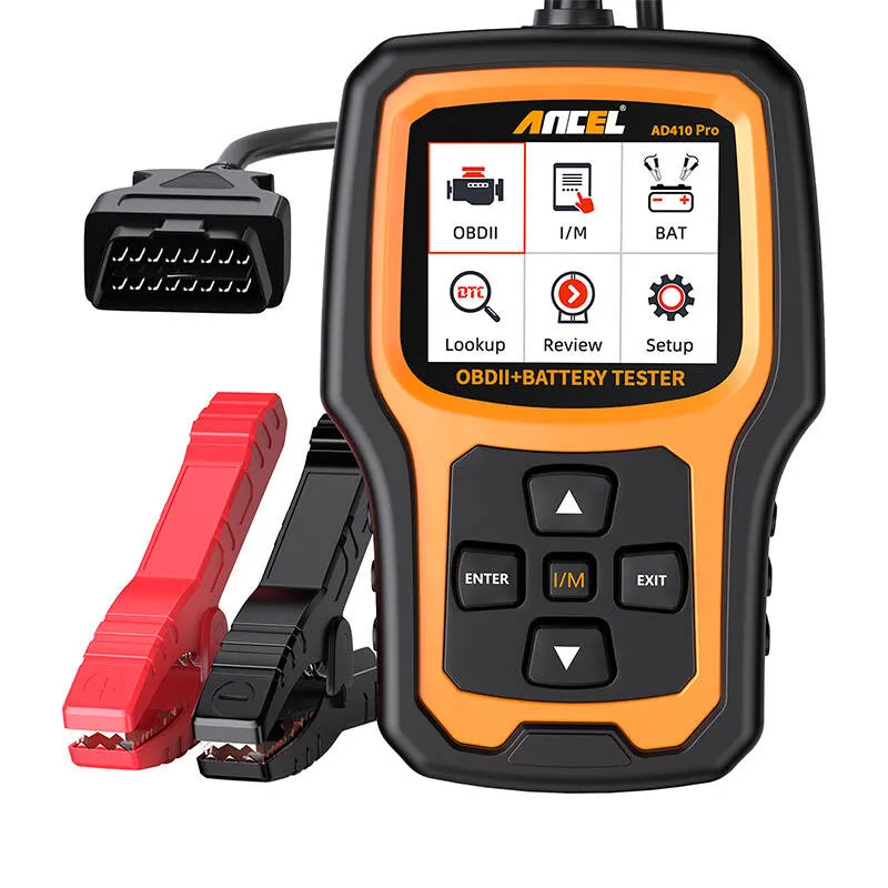 2in1 Diagnostikaskanner OBD2 ja Aku Testija Ancel AD410 PRO universaalne