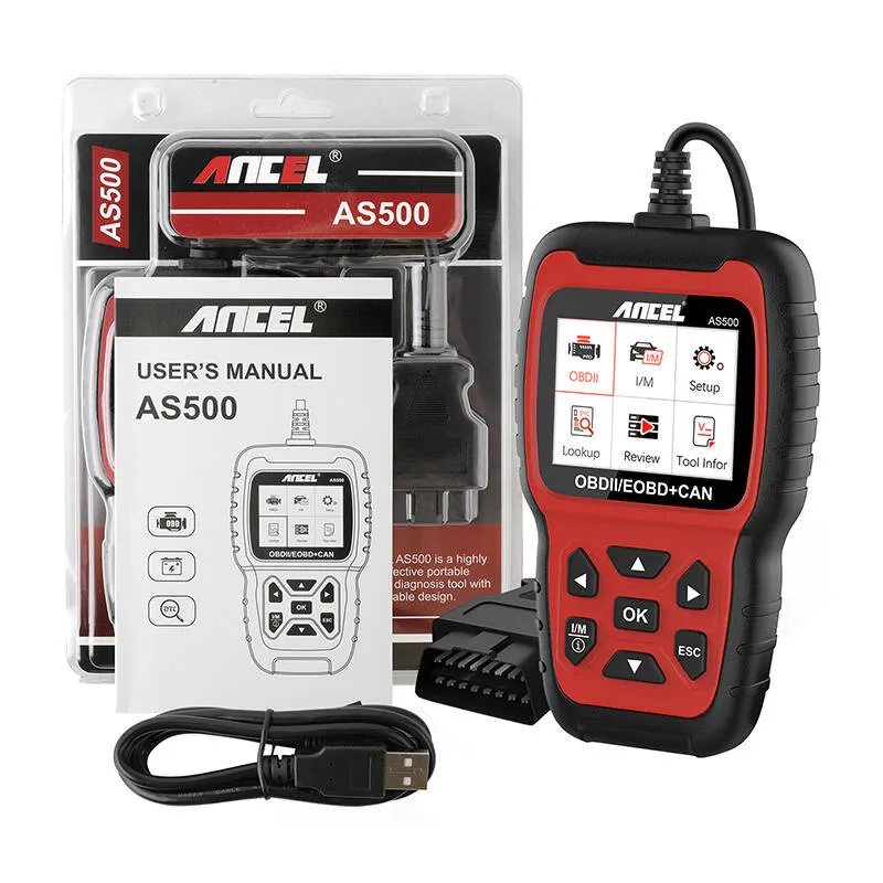 Diagnostikaskanner OBD2 Ancel AS500/AC105 universaal