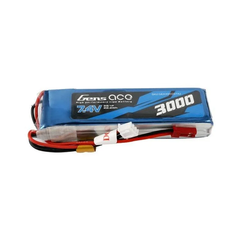 Aku Gens Ace 3000mAh 7.4V 1C 2S1P LiPo universaalne
