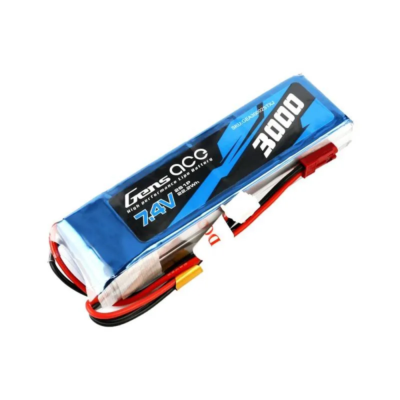Aku Gens Ace 3000mAh 7.4V 1C 2S1P LiPo universaalne