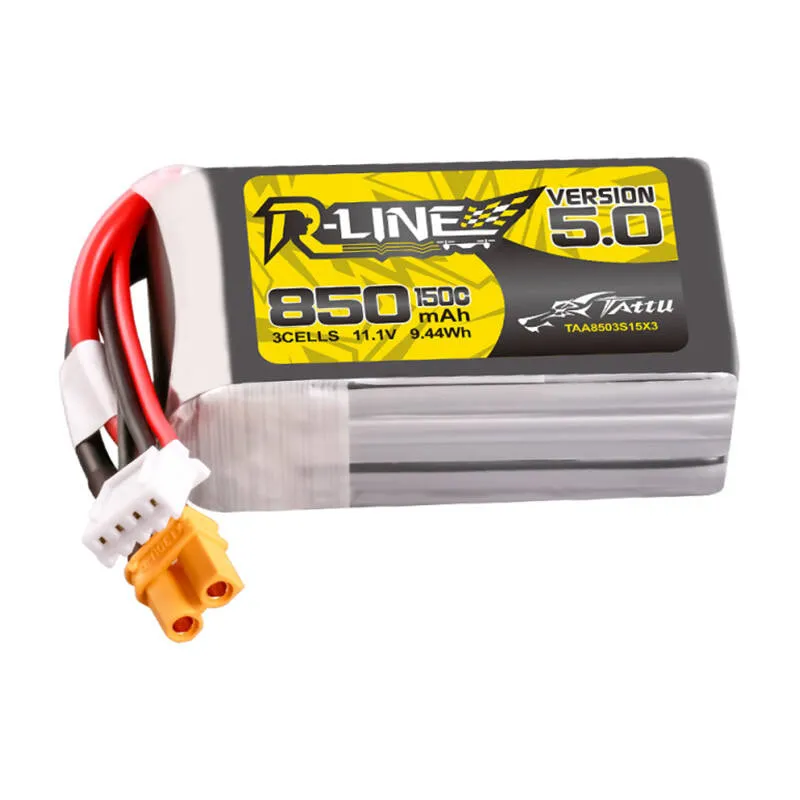 Tattu R-Line Versioon 5.0 850mAh 3S 11.1V 150C XT30U-F universaalne