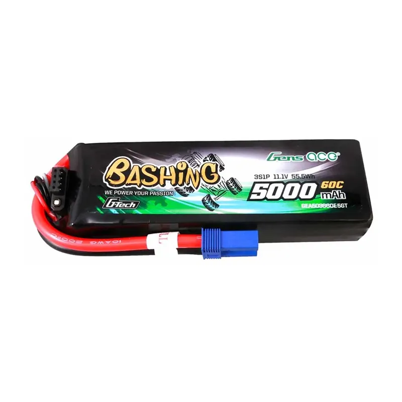 GensAce G-Tech LiPo aku 5000mAh 11,1V 60C 3S1P koos EC5 ühendajaga universaalne
