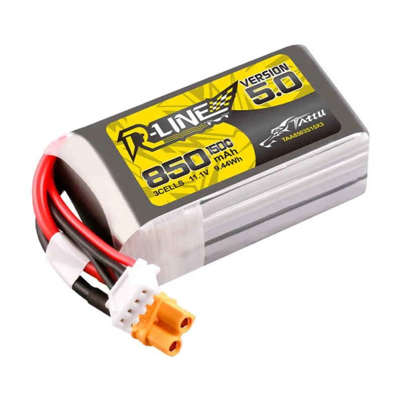 Tattu R-Line Versioon 5.0 850mAh 3S 11.1V 150C XT30U-F universaalne