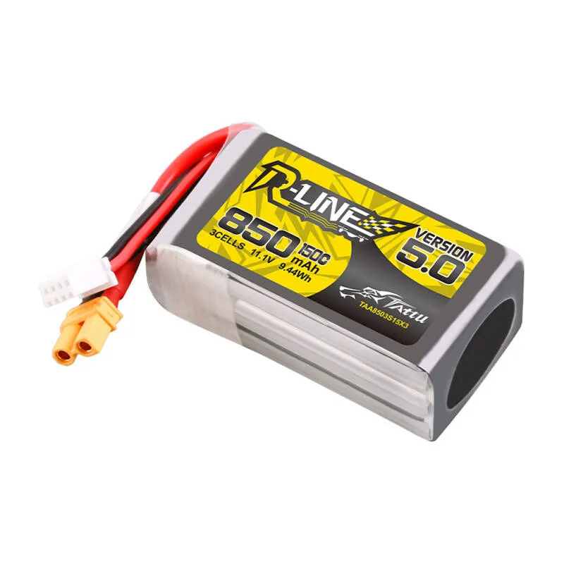 Tattu R-Line Versioon 5.0 850mAh 3S 11.1V 150C XT30U-F universaalne