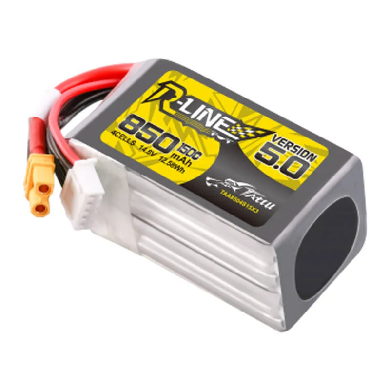 Tattu R-Line Versioon 5.0 850 mAh 14,8 V 4S1P 150C XT30U-F universaalne