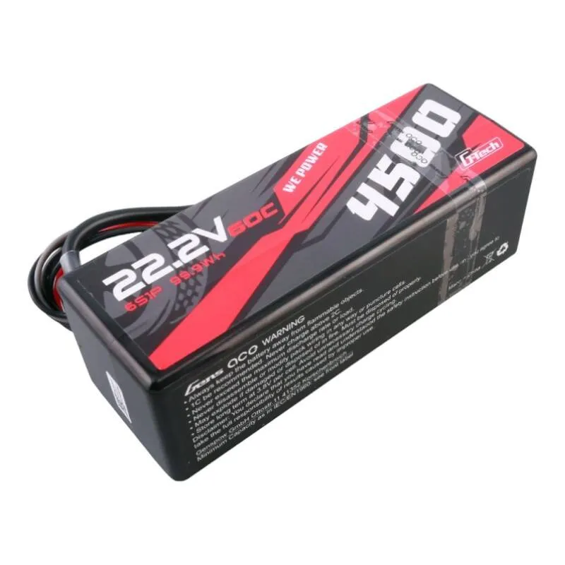 Gens ace G-Tech 4500mAh 6S1P 22.2V 60C Karmast tugev RC auto Lipo aku 14# universaalne
