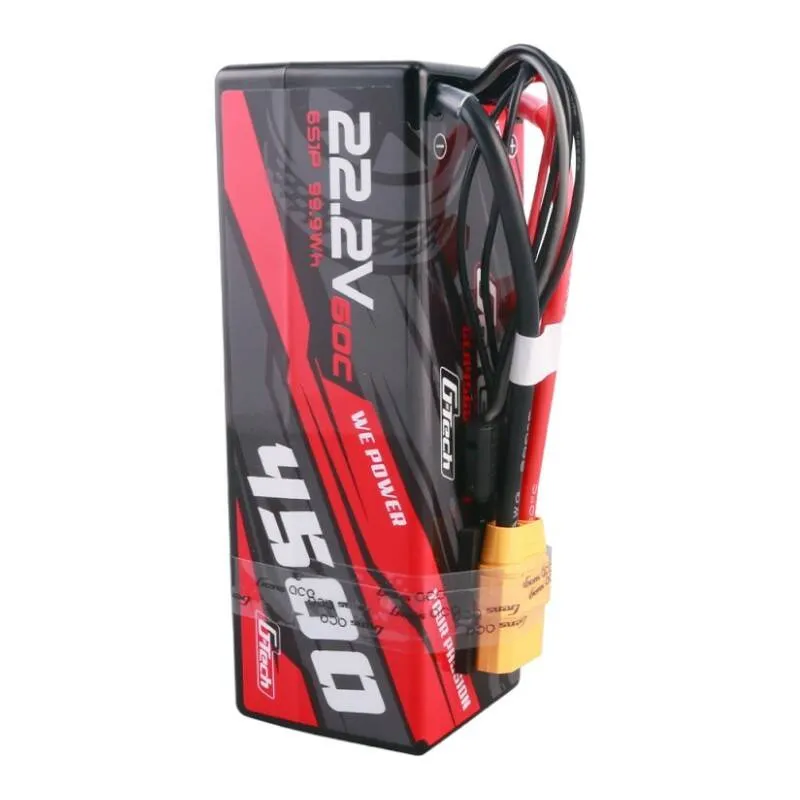 Gens ace G-Tech 4500mAh 6S1P 22.2V 60C Karmast tugev RC auto Lipo aku 14# universaalne