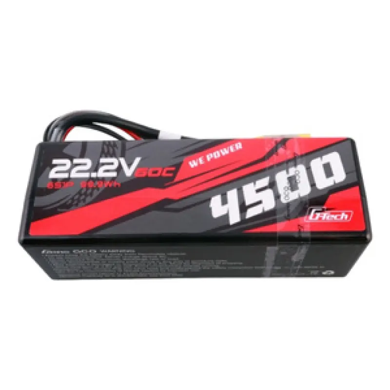 Gens ace G-Tech 4500mAh 6S1P 22.2V 60C Karmast tugev RC auto Lipo aku 14# universaalne
