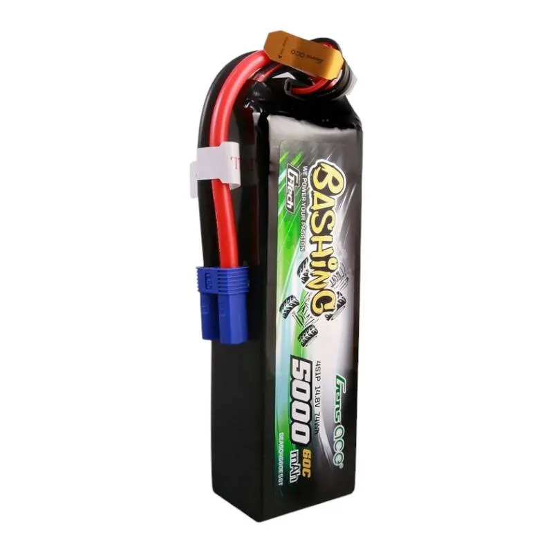 Gens ace G-Tech 5000mAh 14.8V 4S1P 60C Lipo aku komplekt EC5 pistikuga - Bashing Series universaalne