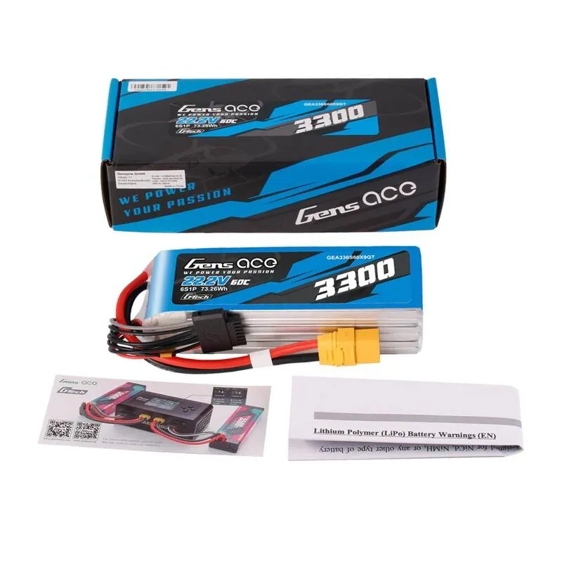 Aku Gens Ace G-Tech 3300mAh 22.2V 60C 6S1P XT90 universaalne