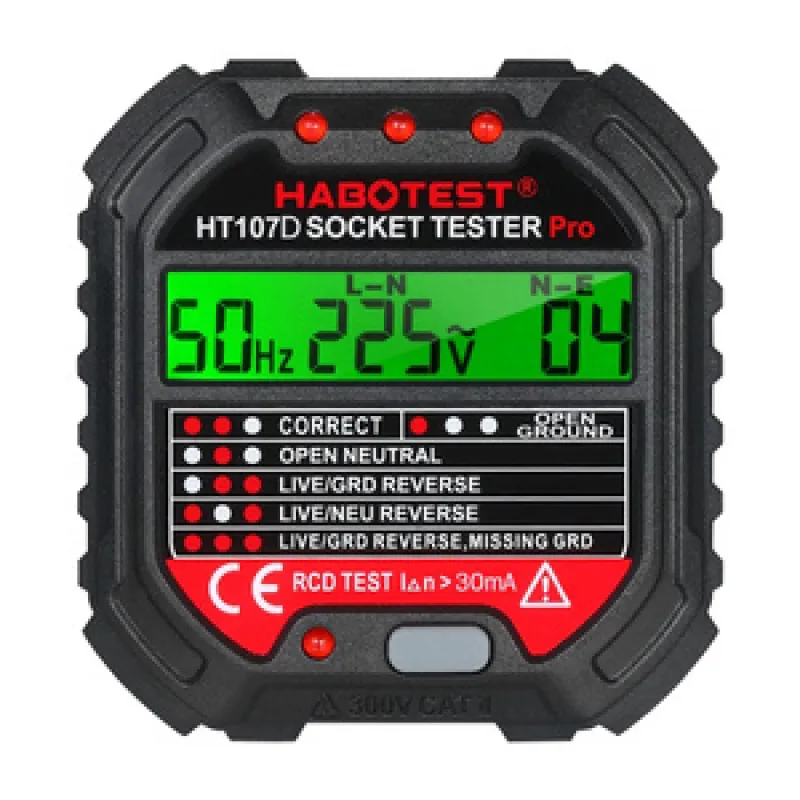 Pistikontrollija digitaalse näidikuga Habotest HT107D universaalne