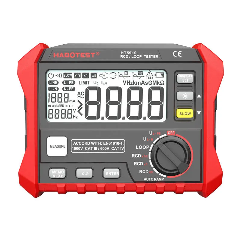 Digitaalne RCD / ahelal resistentsi testi seade Habotest HT5910 universaal