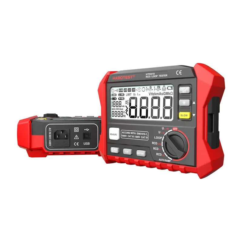 Digitaalne RCD / ahelal resistentsi testi seade Habotest HT5910 universaal