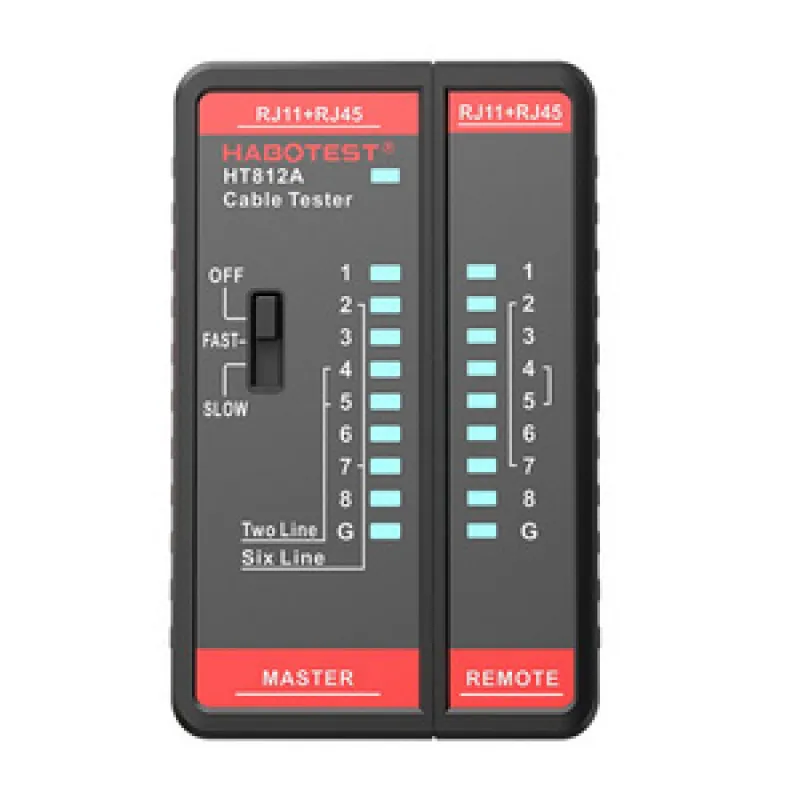 Võrgu kaablitester Habotest HT812A RJ45/RJ14/RJ12/RJ9 universaalne
