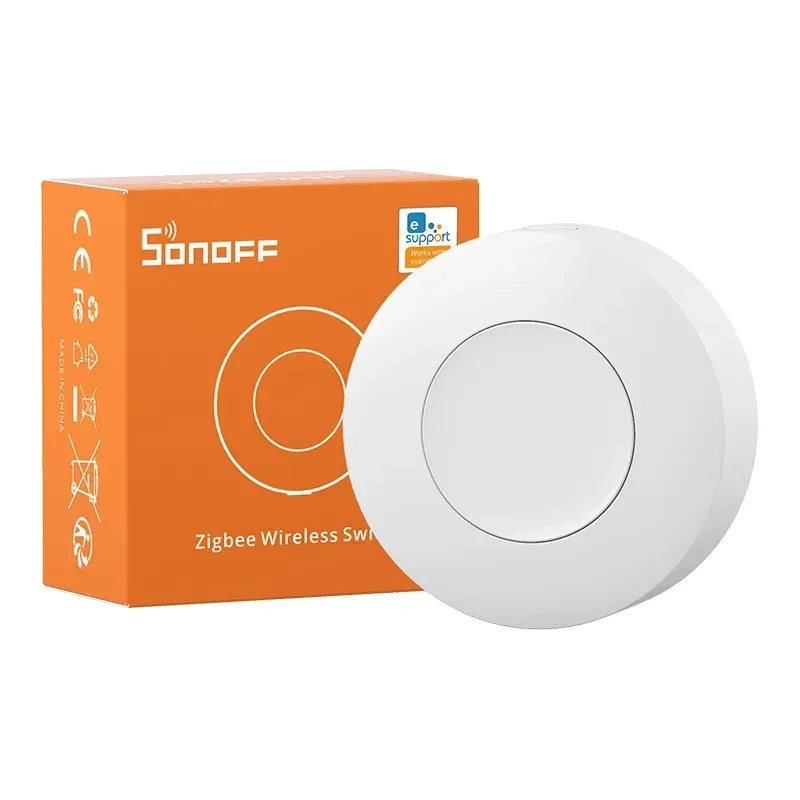 Smart Zigbee juhtmevaba nupp Sonoff SNZB-01P (ümmargune kaugjuhtimispult) universaalne