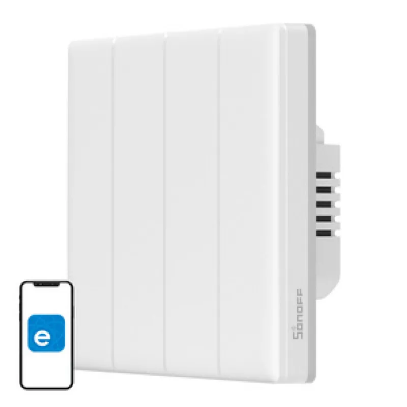 Smart Wi-Fi Puutetundlik Seinalüliti Sonoff TX T5 4C (4-kanaliline) universaalne
